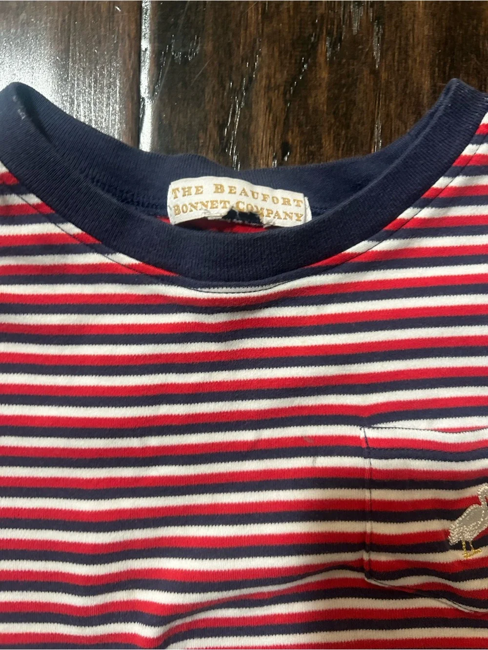 The BBC Carter Crewneck Striped Red, White & Navy 5T Tee